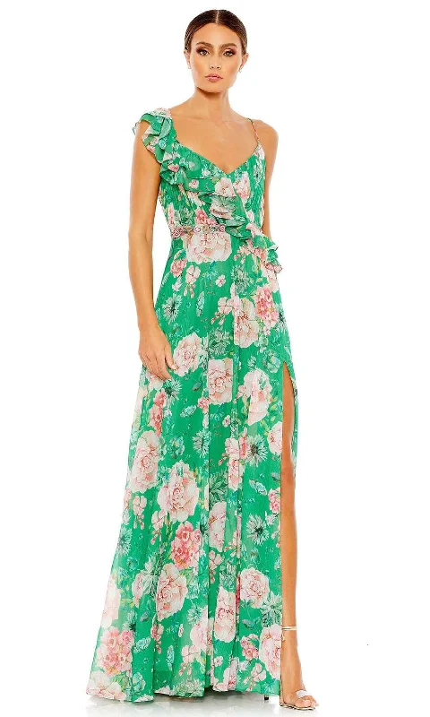 ready-to-wear gown dressesIeena Duggal 9175 - Sleeveless Chiffon Floral Gown