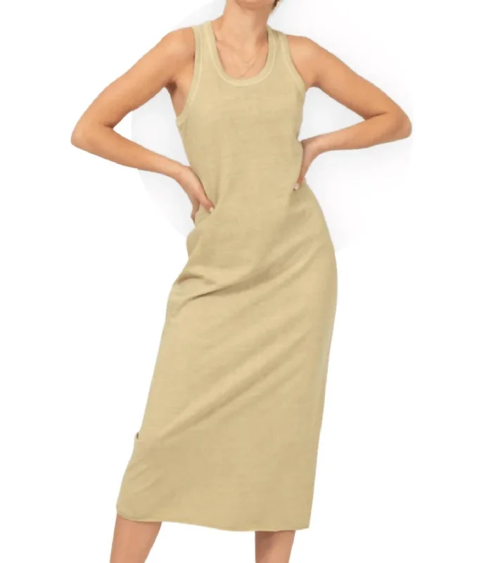 casual chic midi dresses90S Midishift Tank Dress In Moss