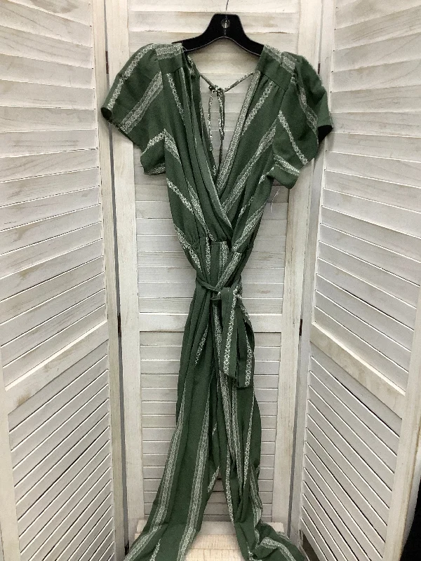 women's jumpsuits with buttonsJumpsuit By Charlotte Russe In Green & White, Size: L