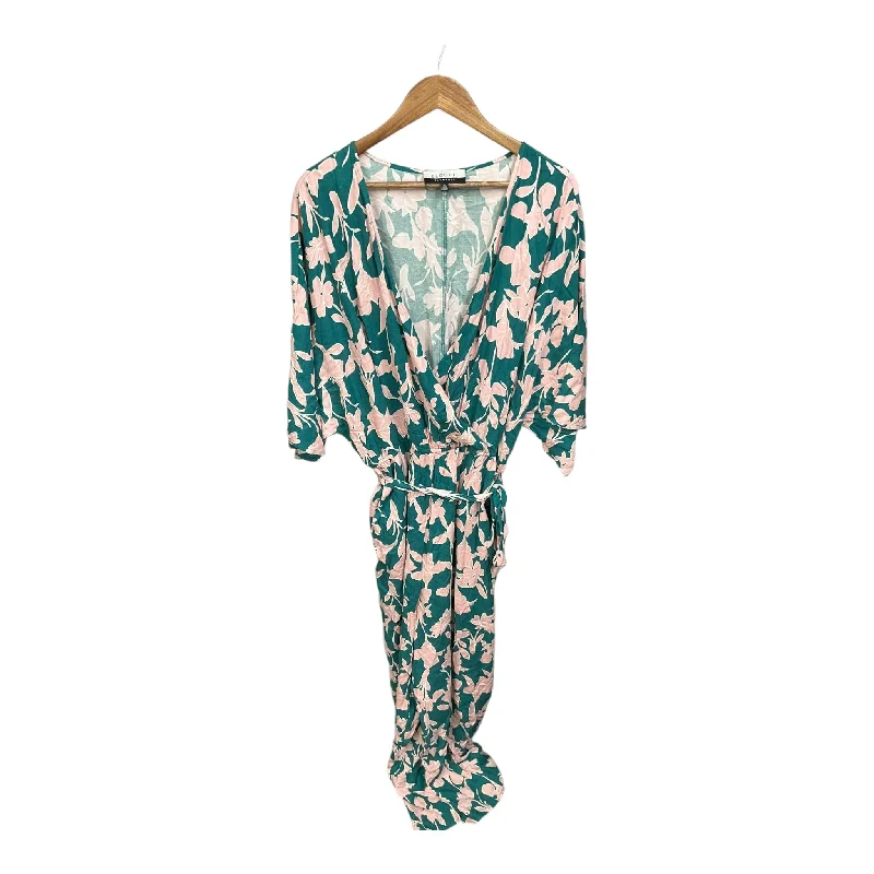 women's jumpsuits with pastel huesJumpsuit By Eloquii In Green & Pink, Size: 2x