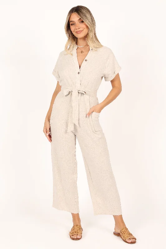 women's glam jumpsuitsArchie Jumpsuit - Oat