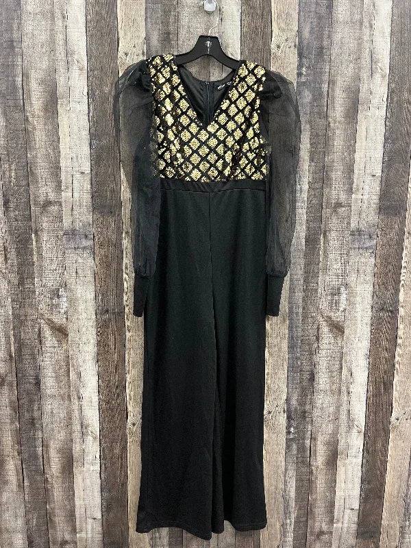 women's jumpsuits for springJumpsuit By Shein In Black & Gold, Size: M