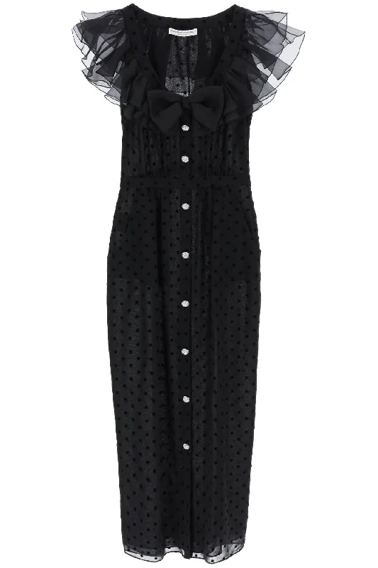 chic midi dressesAlessandra Rich Women's 'Polka Dot Midi Dress In Ge