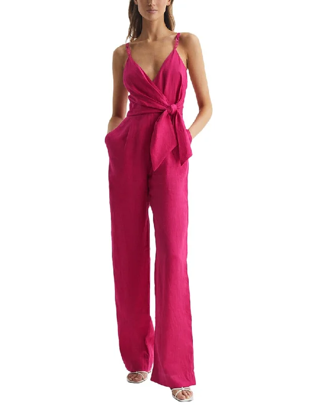 women's jumpsuits for date nightsReiss Emilia Linen Jumpsuit