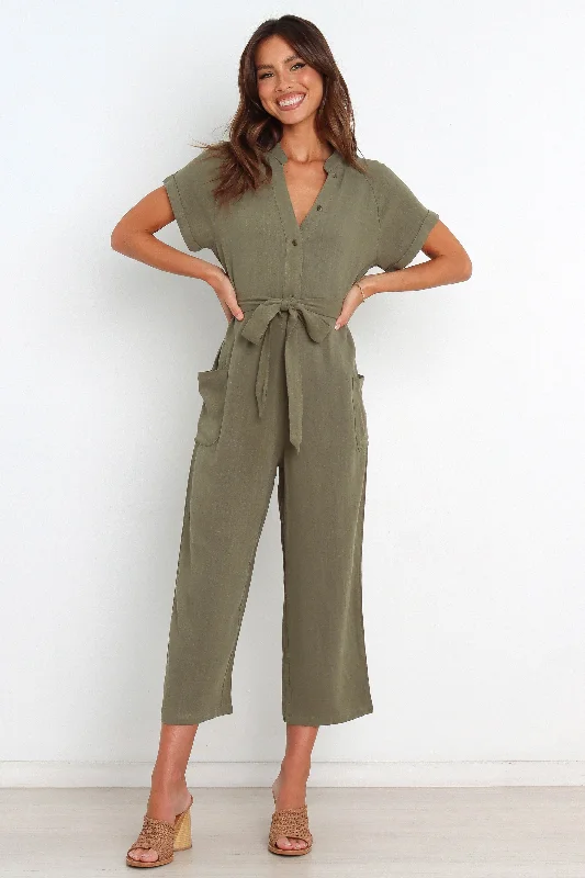 women's jumpsuits with zippersArchie Jumpsuit - Olive