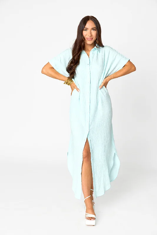 maxi dresses for tall womenCarmen Cover Up Caftan Maxi Dress - Aqua