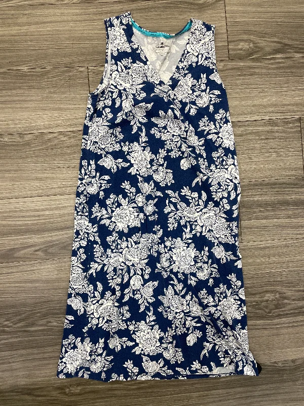 maxi dresses for date nightsDress Casual Maxi By Liz Claiborne In Blue & White, Size: L