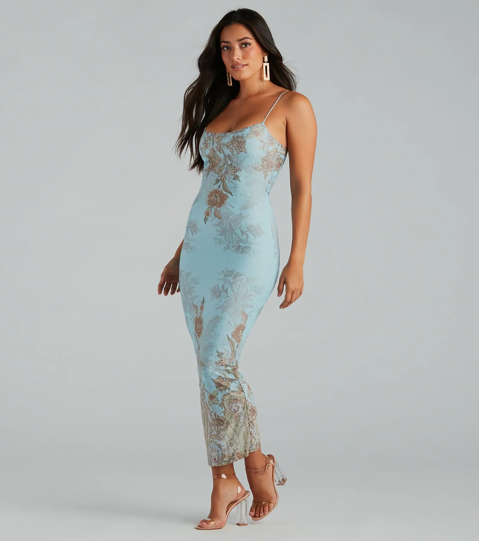 maxi dresses for weddingsSaint Tropez Chic Floral Mesh Maxi Dress