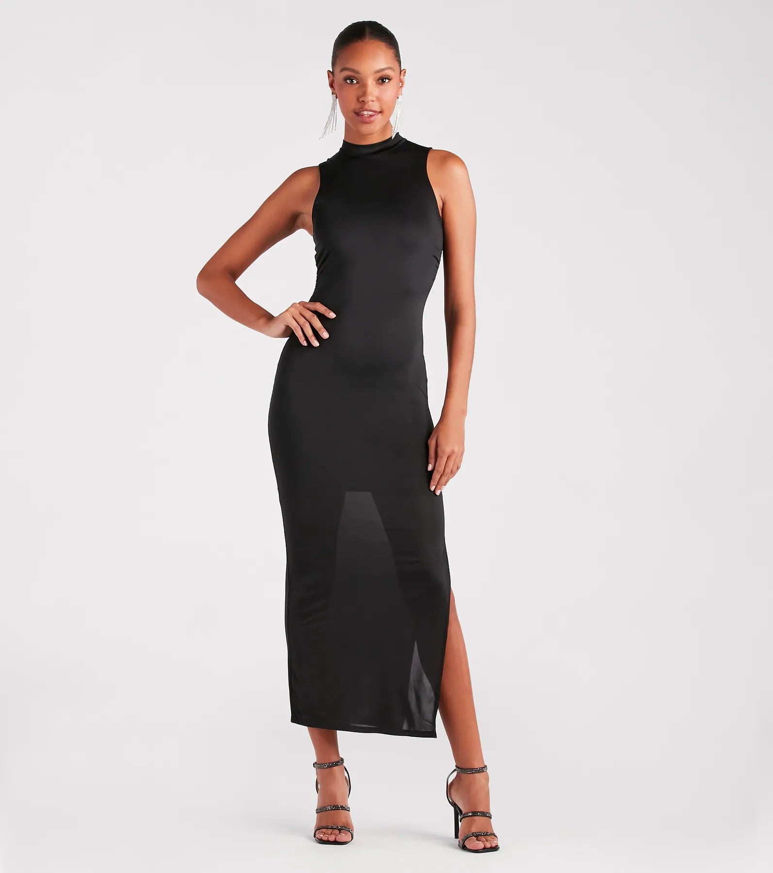 maxi dresses for curvesCurve Allure Mock Neck Maxi Dress