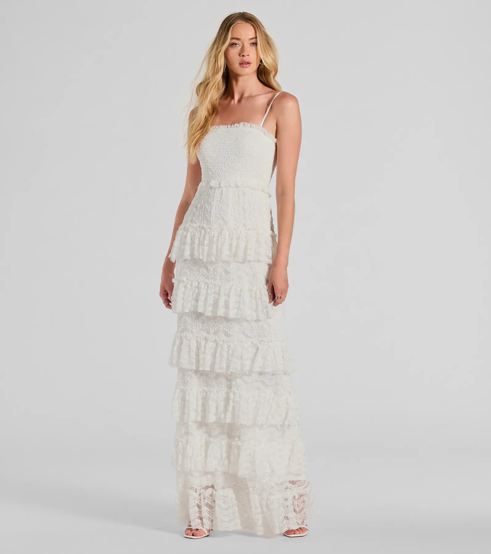 maxi dresses with pockets and sleevesFollow Your Heart Sleeveless Ruffled Lace Maxi Dress