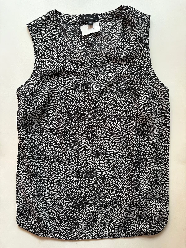 women's body-skimming dressesBlouse Sleeveless By Grace In Black & White, Size: 1x