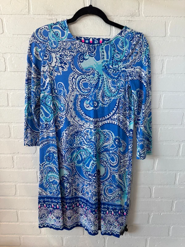 women's made-to-order dressesDress Designer By Lilly Pulitzer In Blue & Pink, Size: Xs