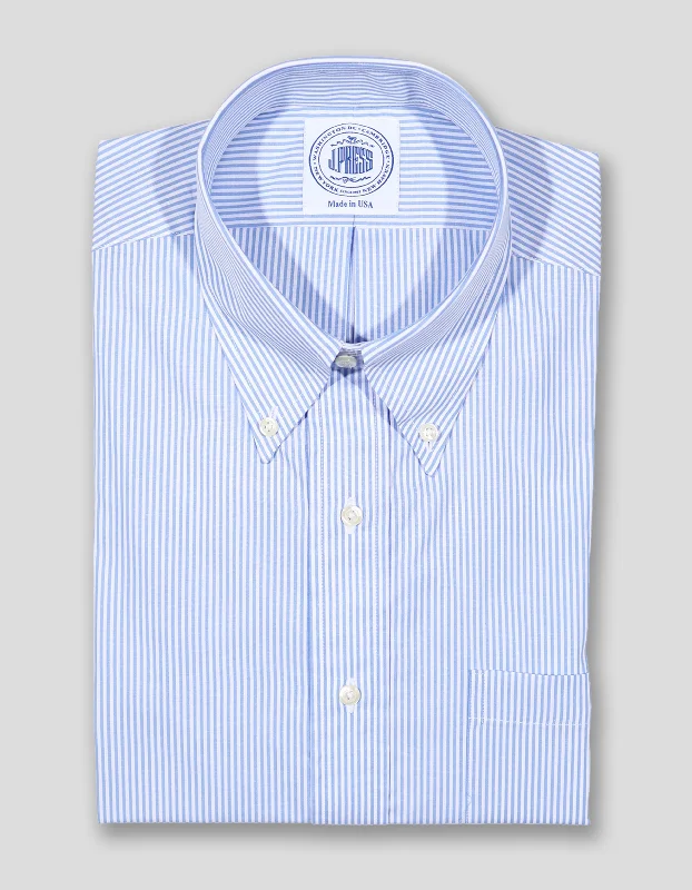 women's empire-line dressesBLUE CANDY STRIPE DRESS SHIRT