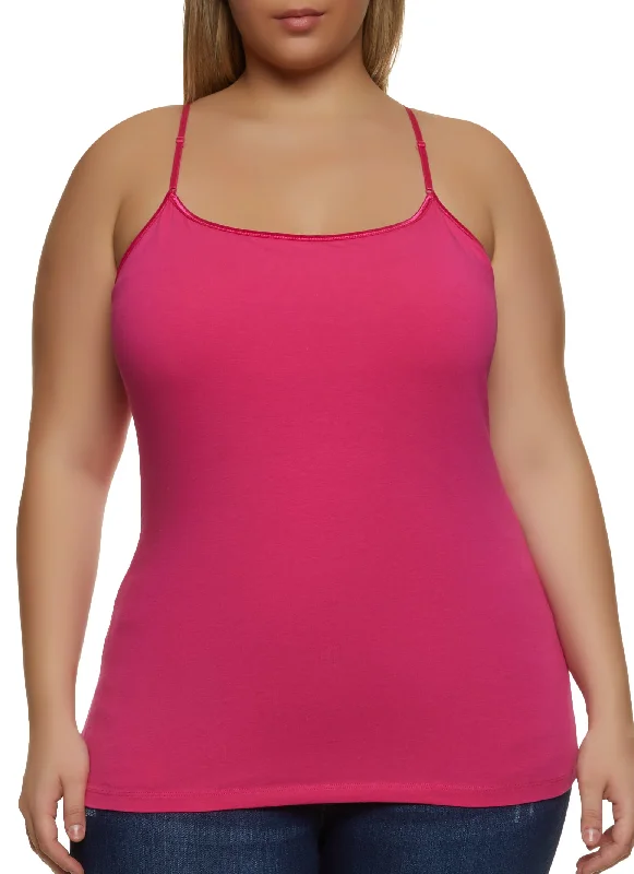 women's fair-trade dressesPlus Size Basic Cotton Scoop Neck Cami