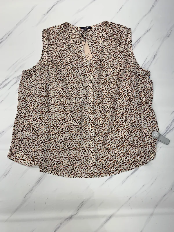 women's bell-sleeved dressesTop Sleeveless By Not Your Daughters Jeans In Animal Print, Size: Xl