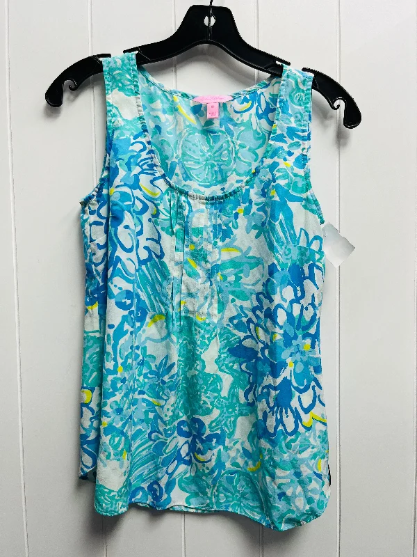 women's hourglass figure dressesTop Sleeveless Designer By Lilly Pulitzer In Blue, Size: Xs