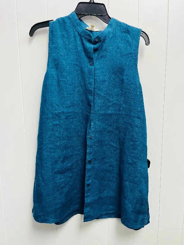 women's machine-washable dressesTunic Sleeveless By Eileen Fisher In Blue, Size: S