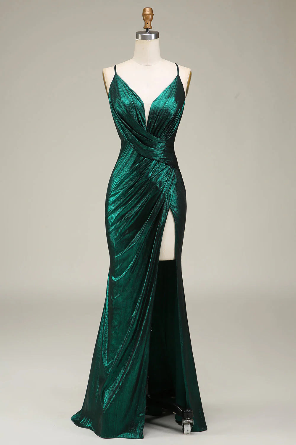 long prom dressesAmzcw Dark Green Mermaid Spaghetti Straps Long Prom Dress with Open Back prom dresses shops