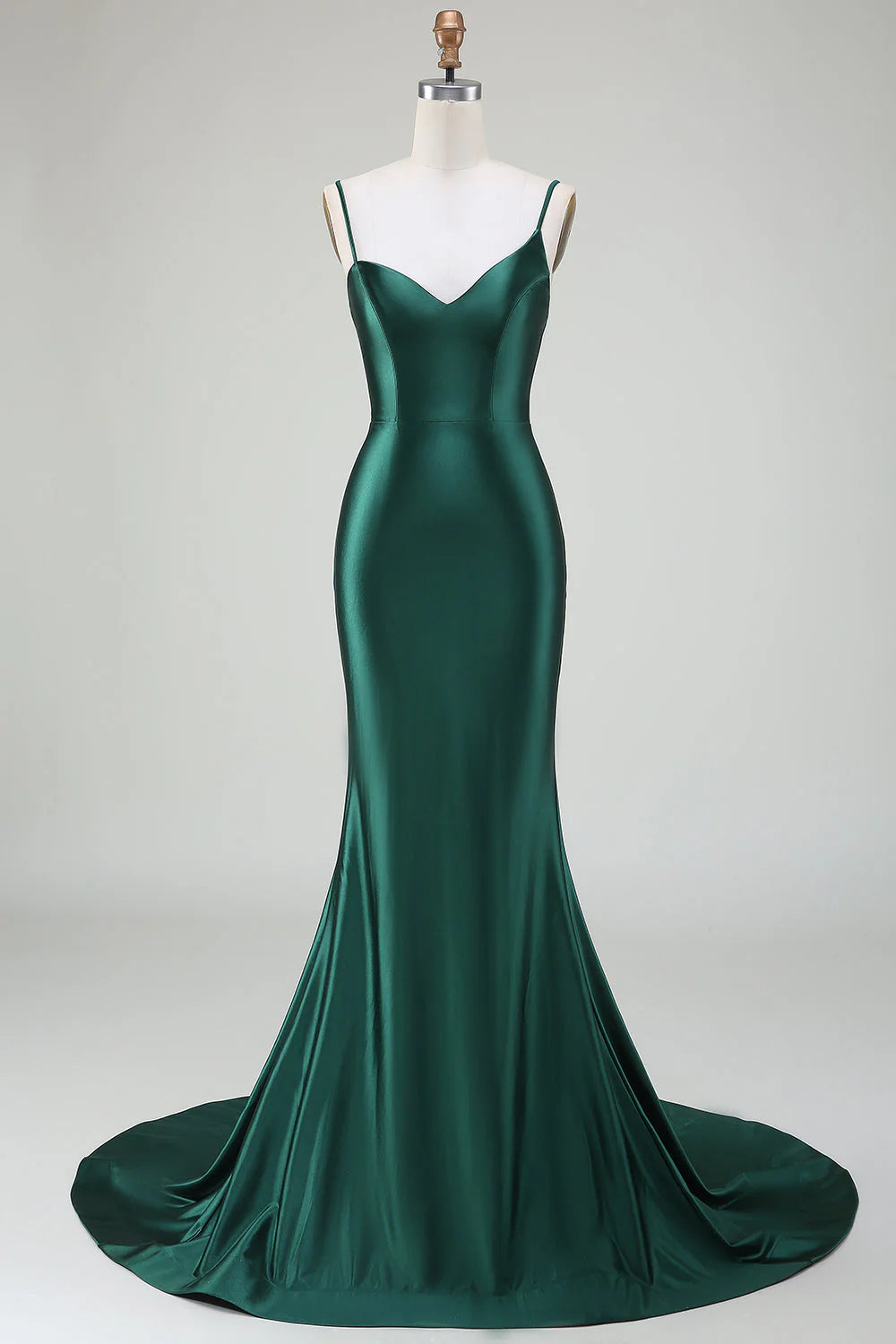 beaded prom dressesAmzcw Dark Green Mermaid Spaghetti Straps Sweep Train Long Prom Dress prom dresses shops