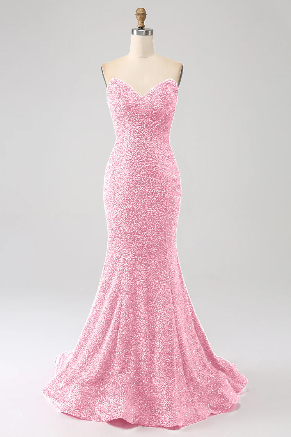 halter prom dressesAmzcw Pink Mermaid Sweetheart Sweep Train Prom Dress With Sequins prom dresses shops