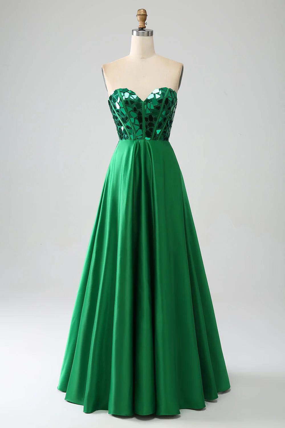 prom dresses for curve-hugging figuresAmzcw Sparkly Dark Green A-Line Sweetheart Corset Long Prom Dress prom dresses shops